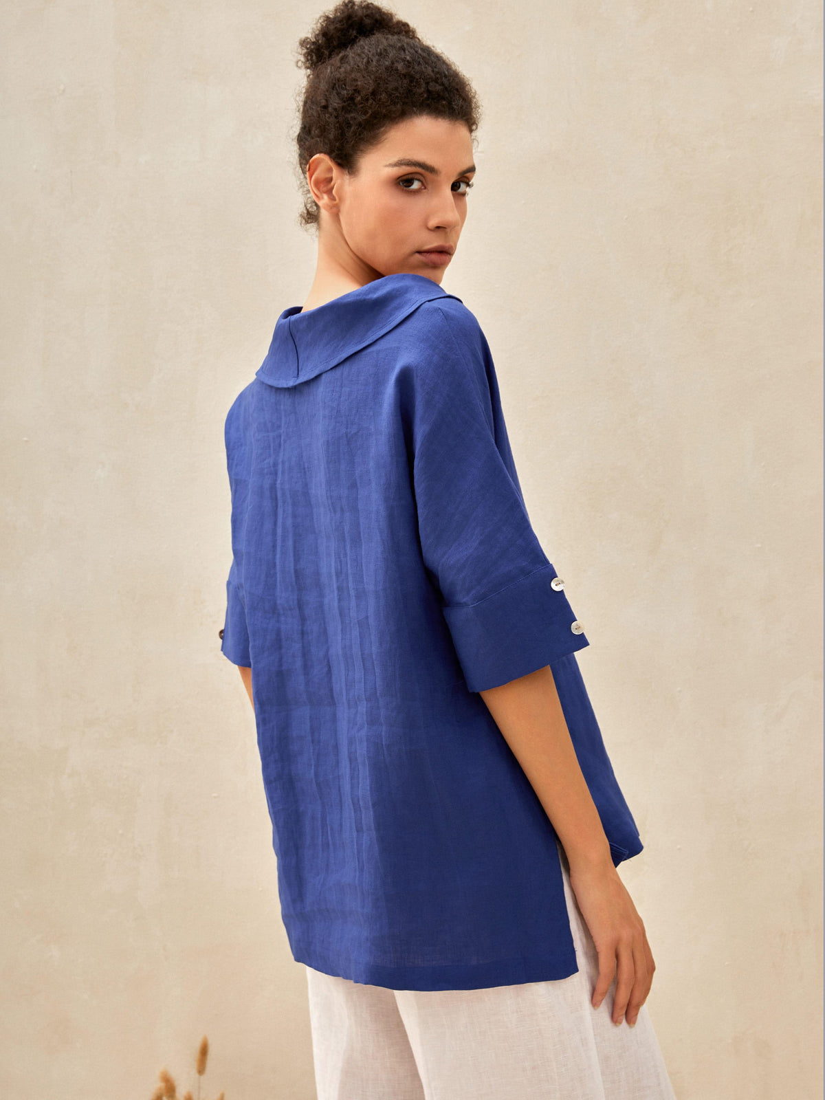 Women’s Airy Woven V-Neck Shirt | Short Sleeve Casual Summer Top