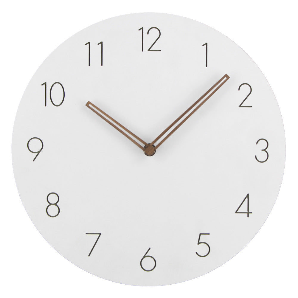 Wall Clock – Scandinavian Minimalist Wooden Design with Silent Quartz Movement