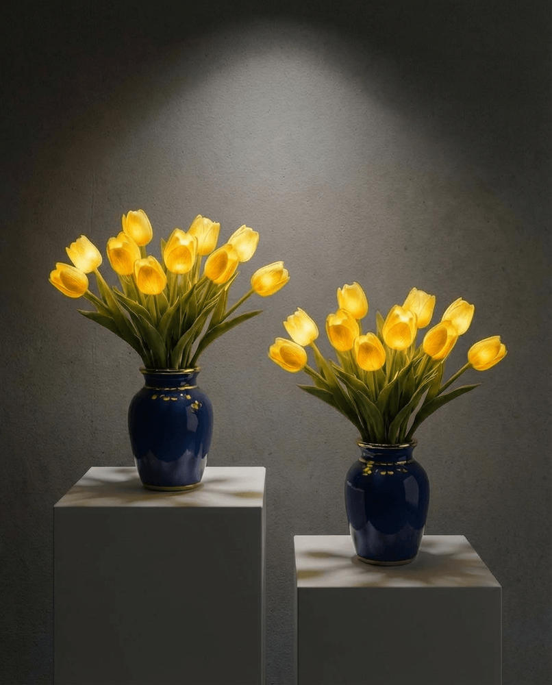 LED-tulpenboeketlamp – oplichtende kunsttulpen met warm sfeervol licht