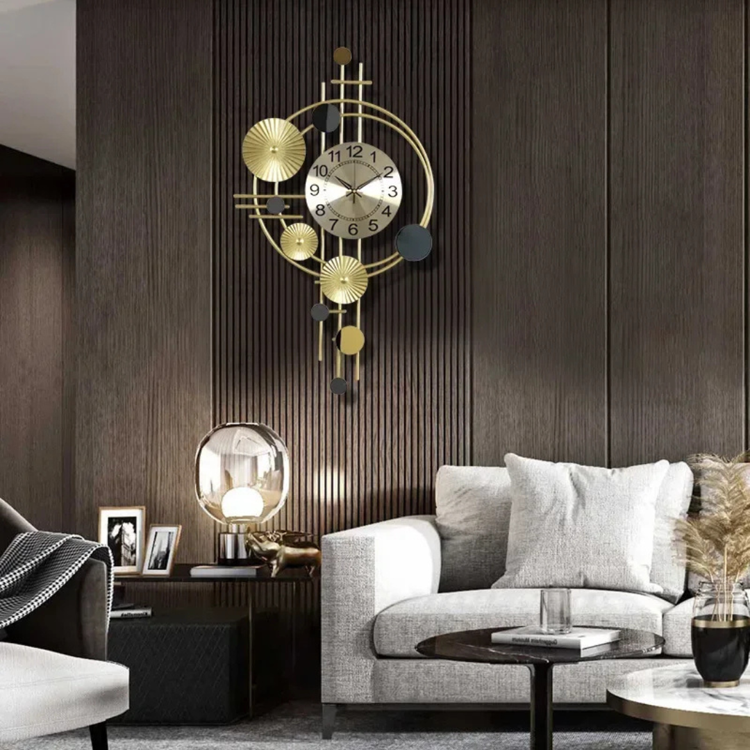 Horloge murale – Design métallique moderne avec mouvement silencieux et attrait décoratif élégant