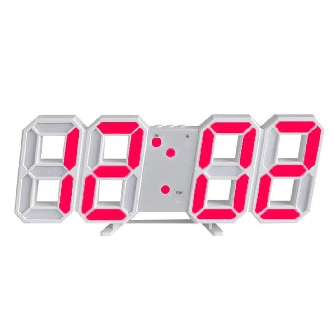Led-wandklok – Modern 3D-digitaal display met instelbare verlichting voor stijlvolle interieurs