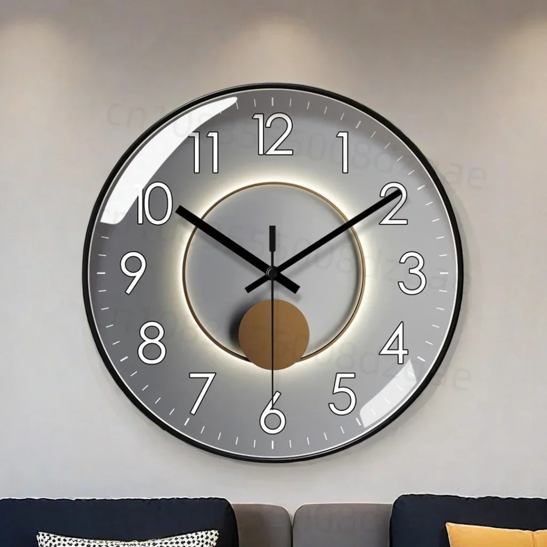 Horloge murale – Design moderne minimaliste avec mouvement à quartz silencieux pour intérieurs élégants