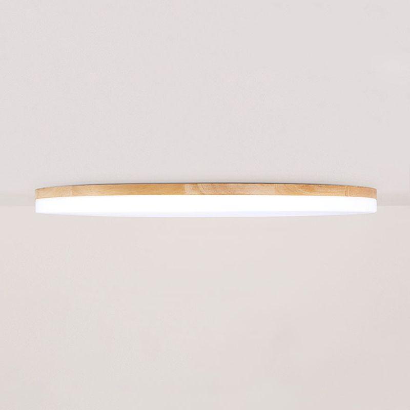 Ceiling Lamp – Wooden Frame with Soft LED Light and Frosted Acrylic Diffuser