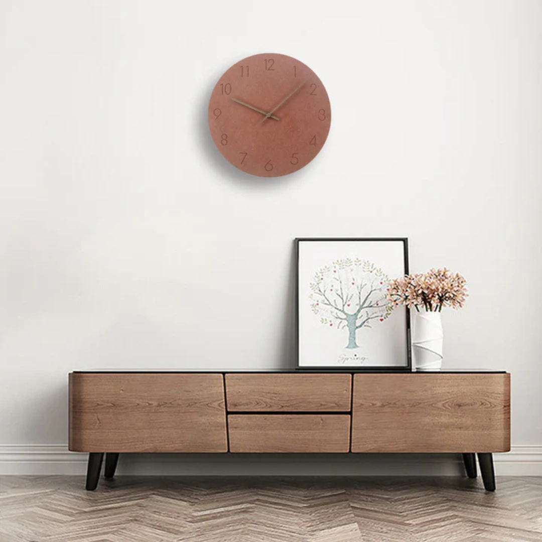 Wooden Wall Clock – Silent Quartz Movement & Minimalist Modern Design