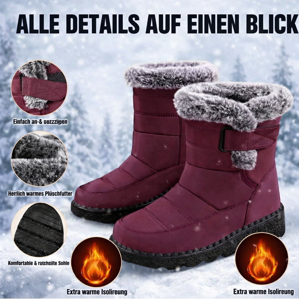 Bottes d’Hiver pour Femmes | Doublure Chaude, Semelle Antidérapante, Imperméable
