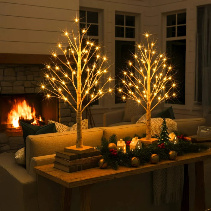 Berkenboomlamp voor op tafel - warmwitte lichtjes op de takken voor lezen aan het bed