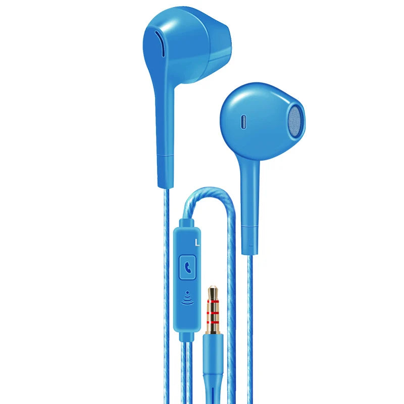 Ergonomic in-ear headphones with microphone and durable cable 3