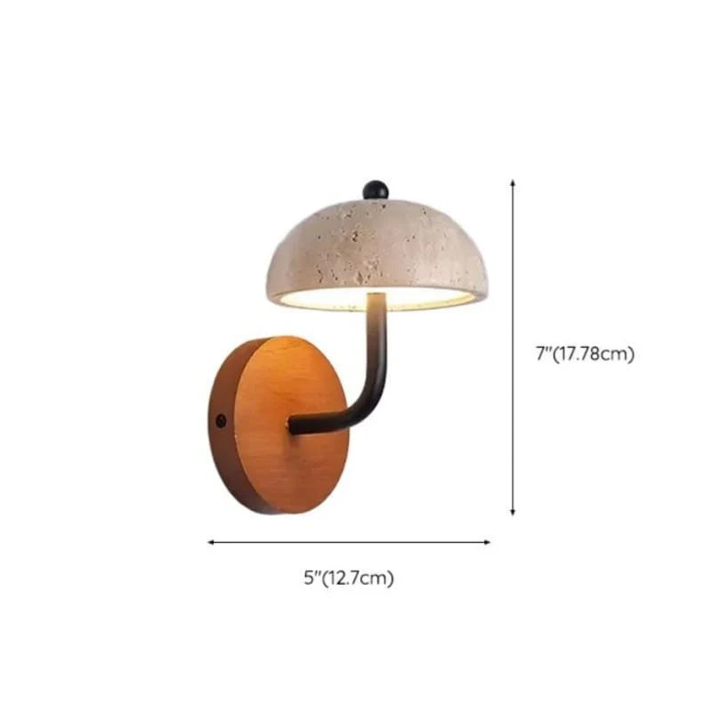Evan Modern Travertine Dome Wall Light 8