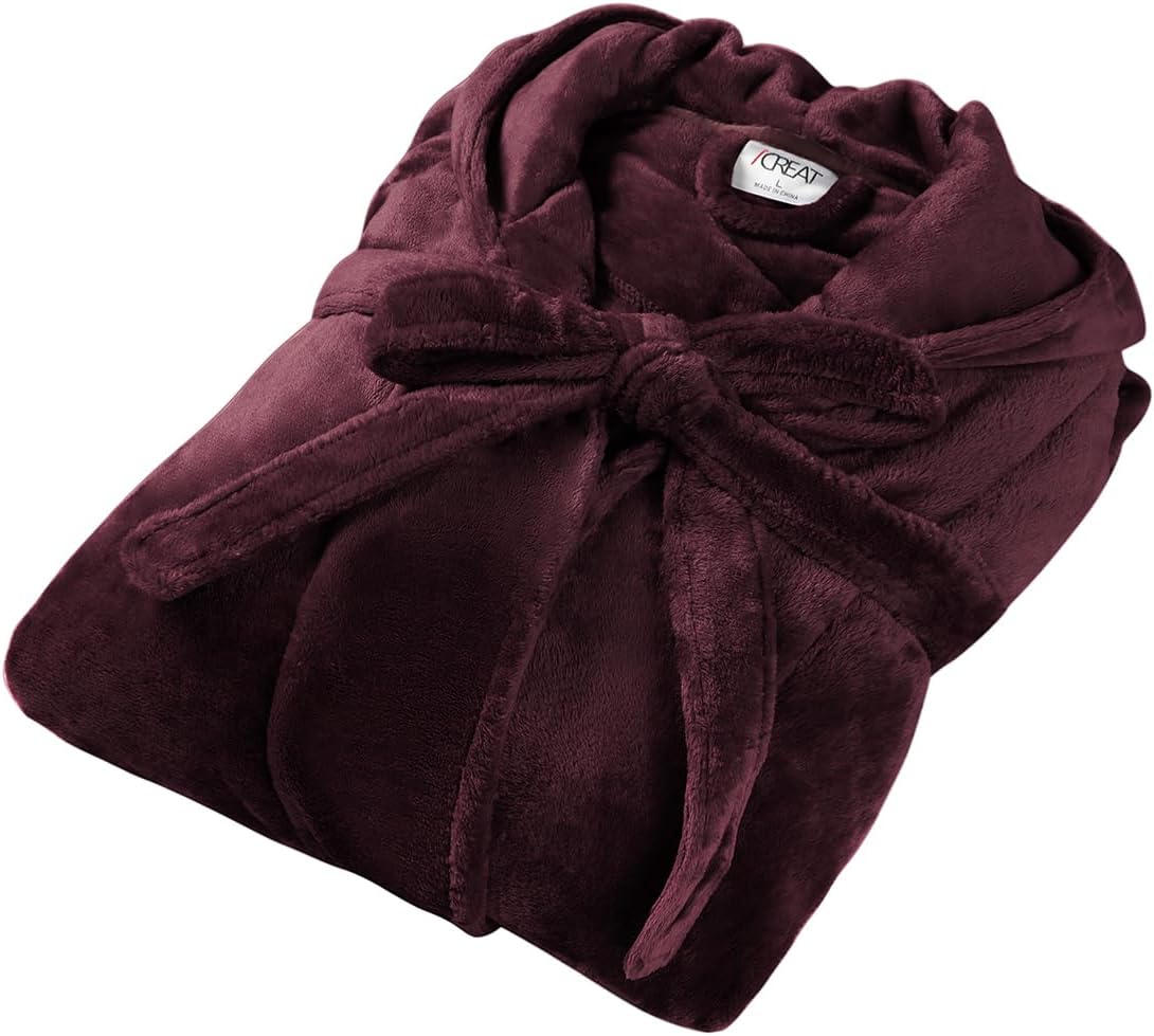 Fluffy Plush Bathrobe with Hood - CozyFluff 6