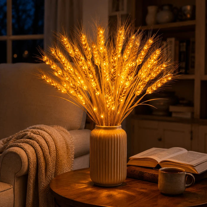 Verlichte tarwearen - warme ledgloed voor herfstdecoratie en het hele jaar door