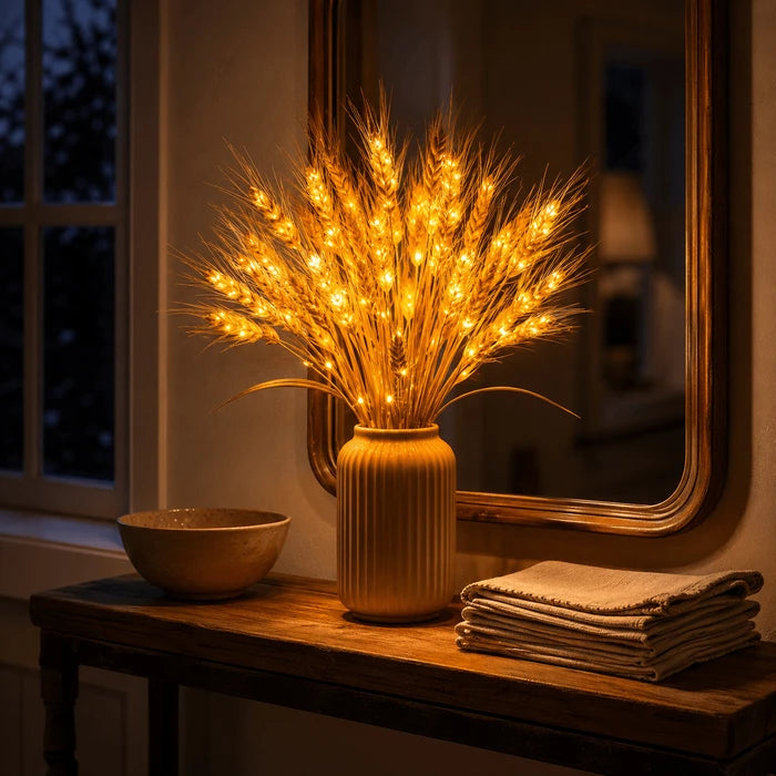 Verlichte tarwearen - warme ledgloed voor herfstdecoratie en het hele jaar door