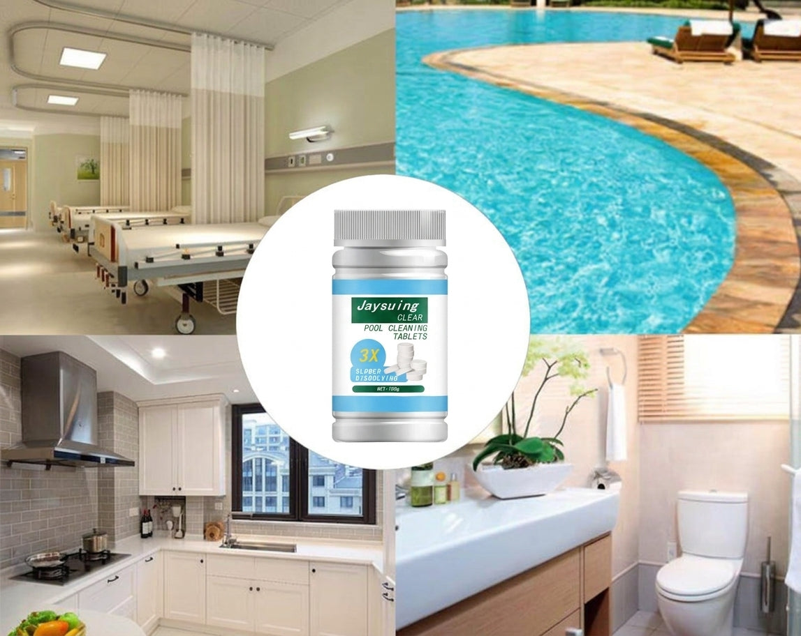 Pastilles de nettoyage pour piscine – Soin de l'eau à dissolution lente pour spas et jacuzzis