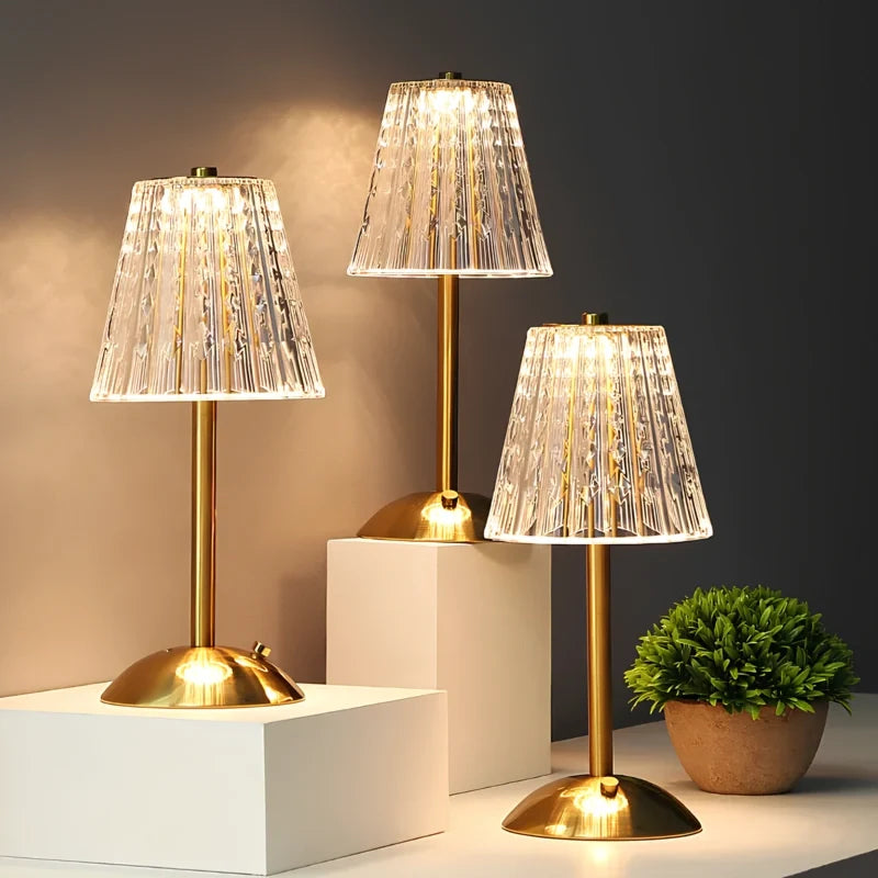Champagne Crystal Table Lamp 4