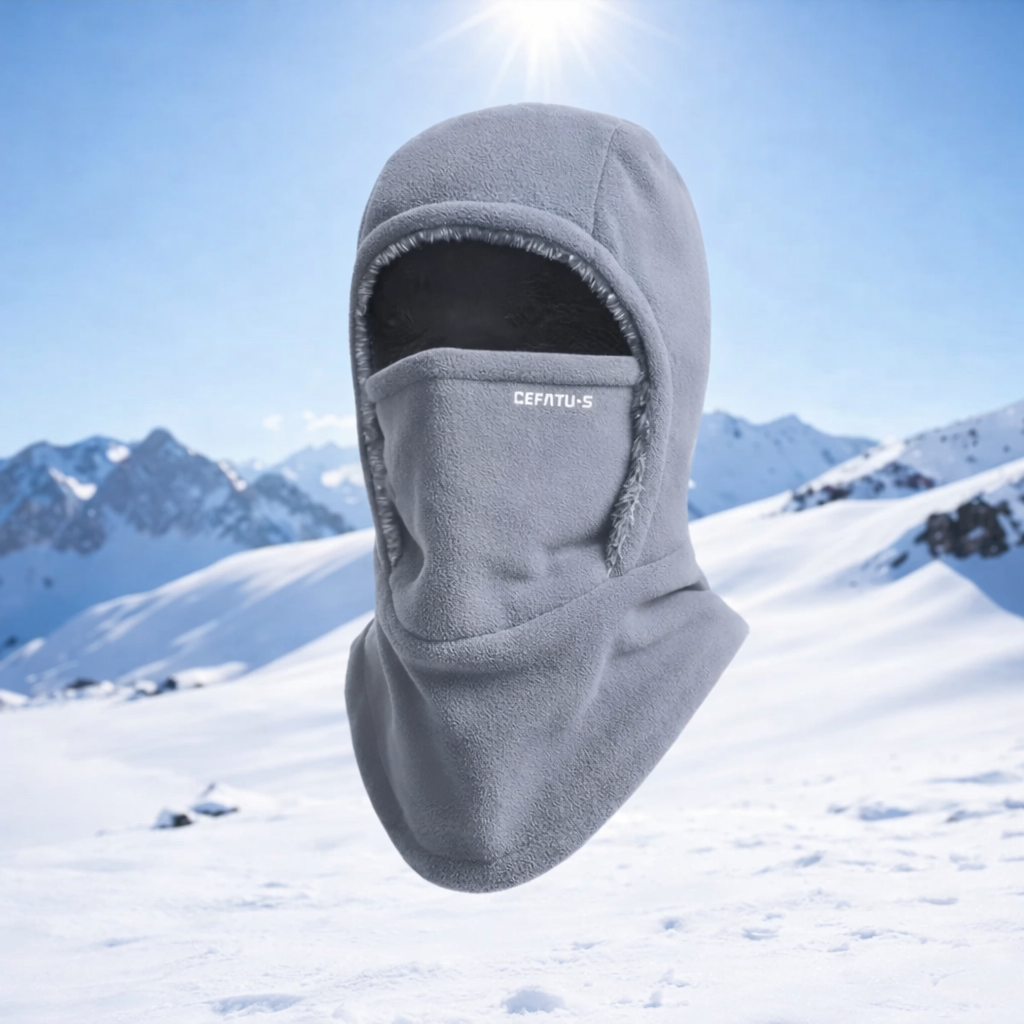 Cagoule thermique 3-en-1 – Masque facial doux et coupe-vent pour temps froid