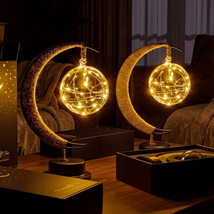 Nachtlamp in de vorm van een maanboom – warme gloed om te lezen en voor knusse avonden, in drie kleuren