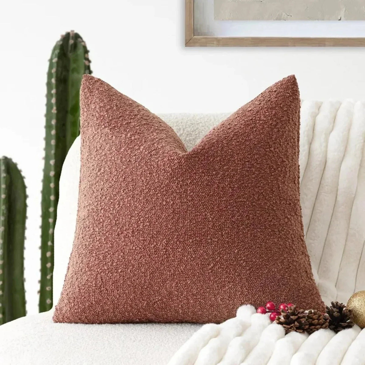 Bouclé pillow cover