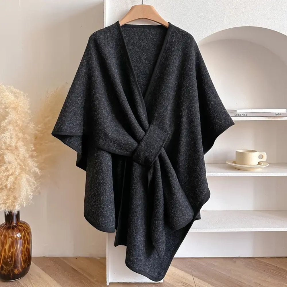 Poncho cardigan femme – Tombé doux, style polyvalent et superposition confortable