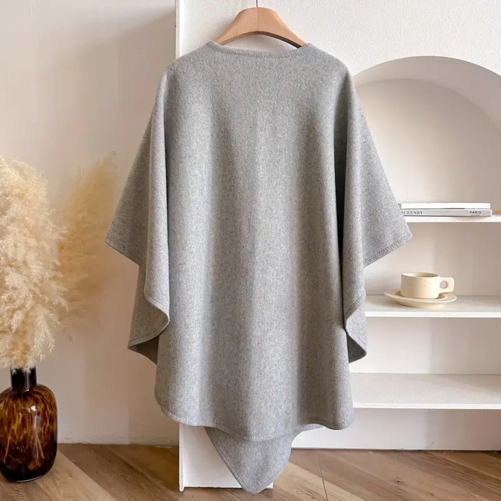 Poncho cardigan femme – Tombé doux, style polyvalent et superposition confortable