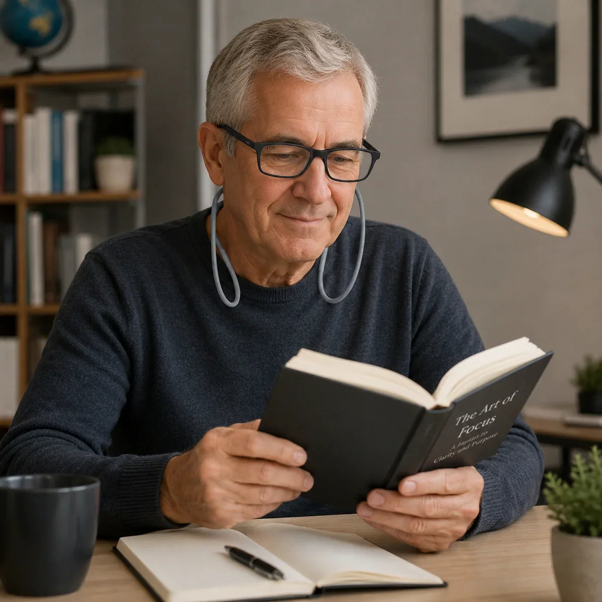 Magnetic reading glasses