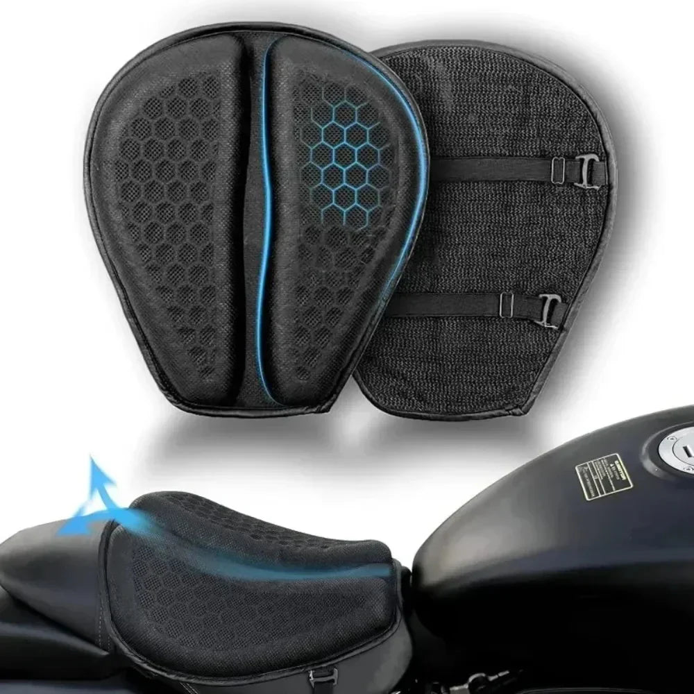 Motorrad Sitzkissen 3D Wabenstruktur, Anti-Rutsch Gel Pad für Komfort 40x36 cm 0