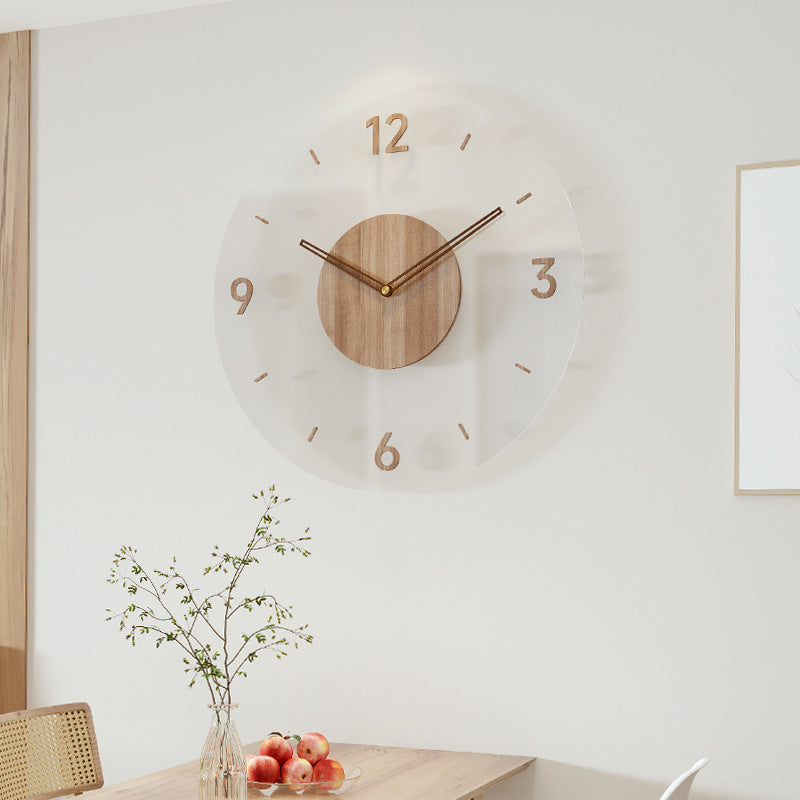 Wall Clock – Minimalist Wooden Frame Design with Silent Quartz Movement