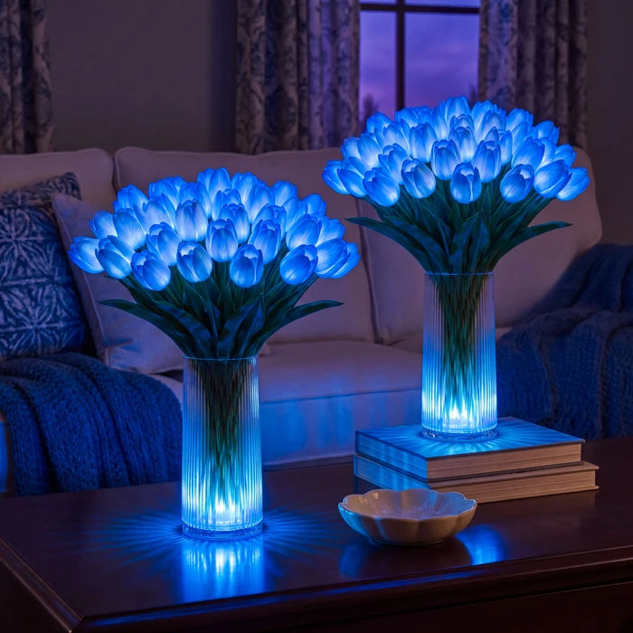 LED-tulpenboeketlamp – oplichtende kunsttulpen met warm sfeervol licht