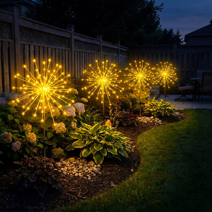 Tuinsteker met sterexplosieverlichting – fonkelend padlicht in multipacks