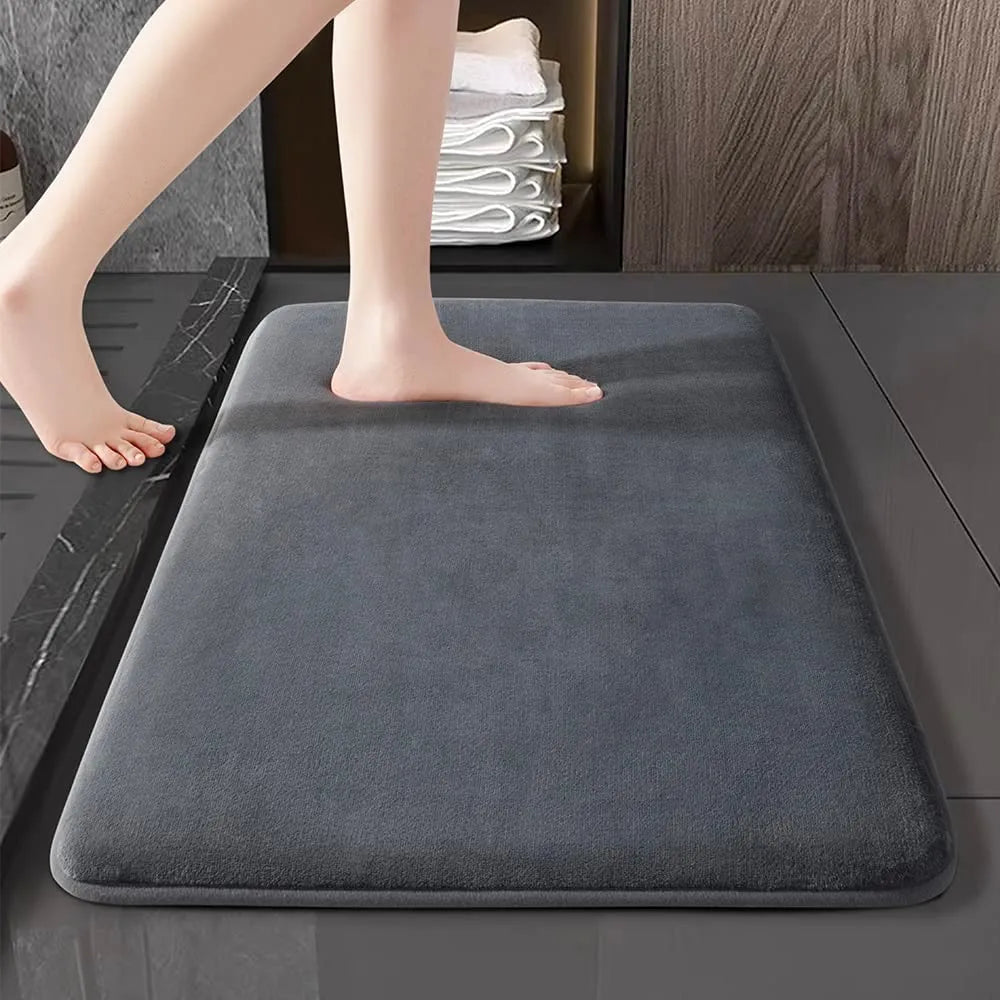 Ultra Absorbent Nordic Bath Mat Shower Room Floor Mat Super Anti-Slip Cushioned Soft Velvet Shower Mat For Washroom | Kalsten 0