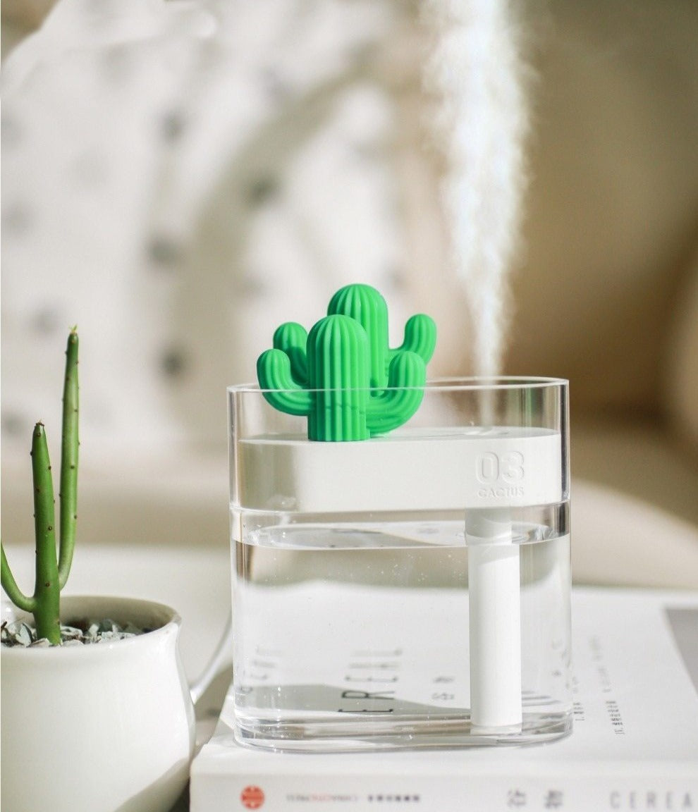 Cactus Aroma Diffuser – Ultrasonic Mist, LED Lighting & 160 ml Tank for Home Use
