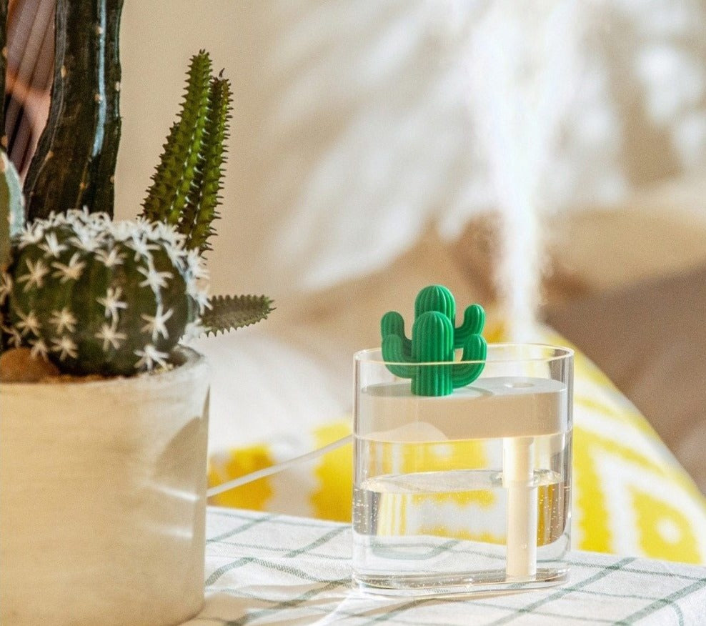 Cactus Aroma Diffuser – Ultrasonic Mist, LED Lighting & 160 ml Tank for Home Use
