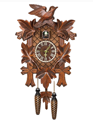 Classic Black Forest Cuckoo Clock with Authentic Sound and Rustic Decorative Design