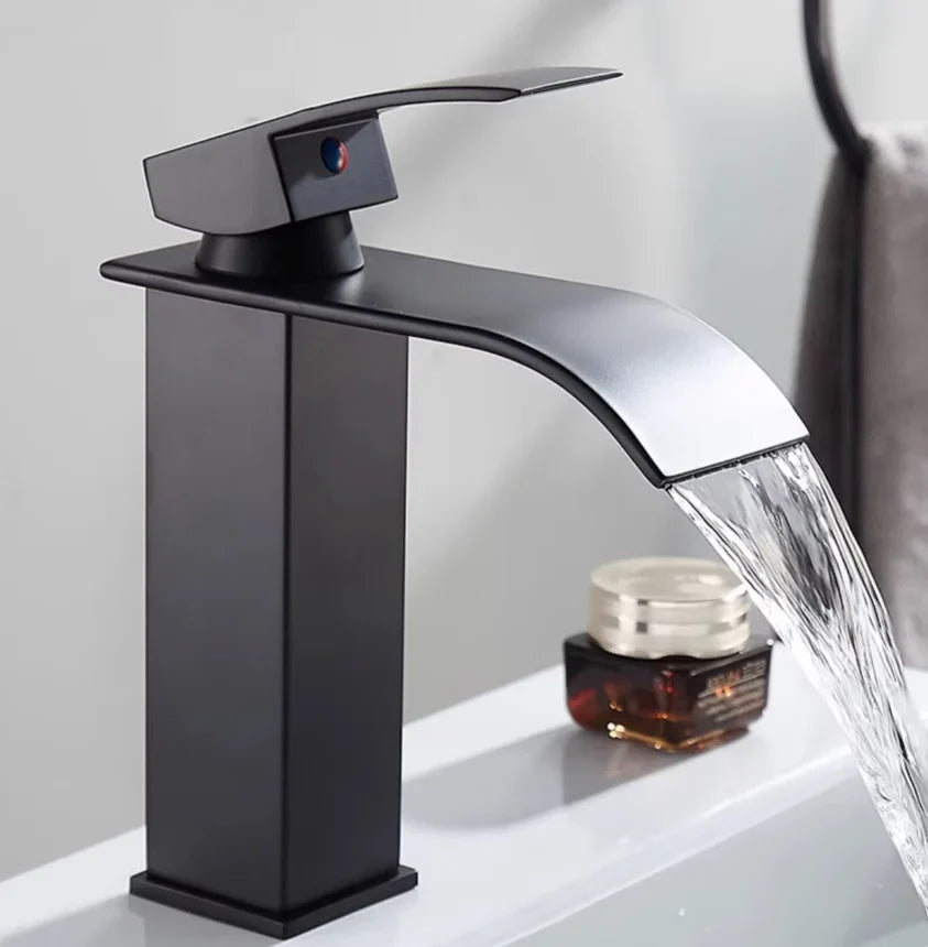 Waterfall bathroom faucet