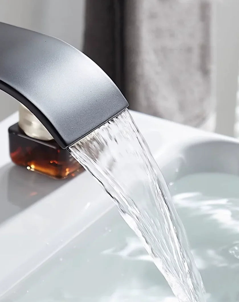 Waterfall bathroom faucet