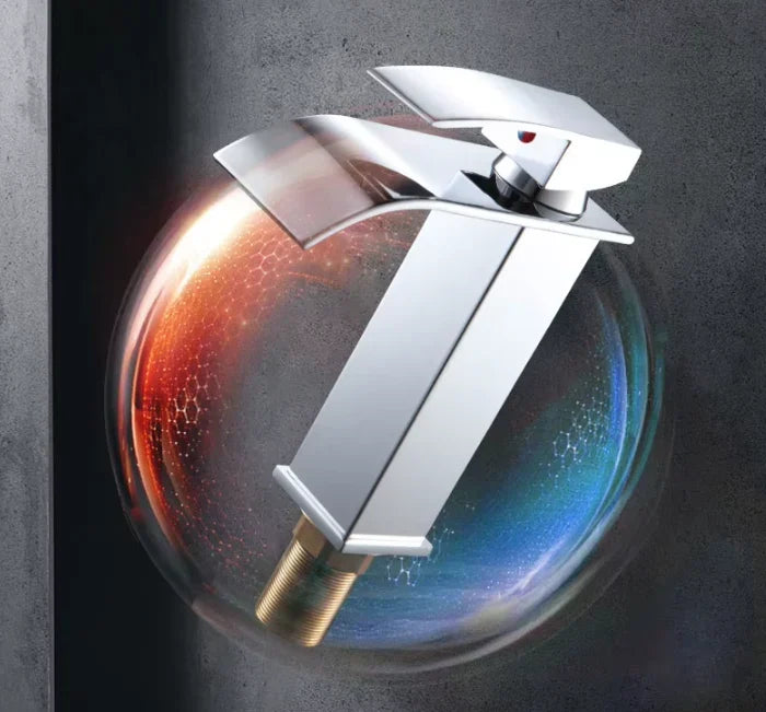 Waterfall bathroom faucet