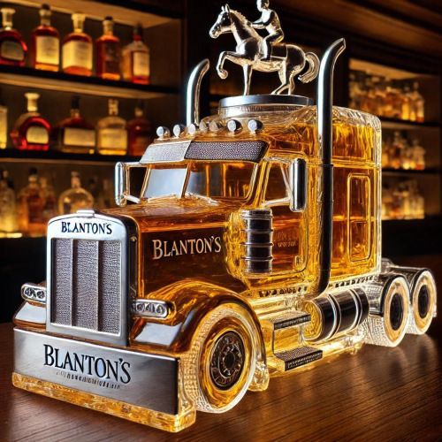Carafe à whisky en forme de camion – Bouteille en verre représentant un semi-remorque pour la décoration du bar à domicile