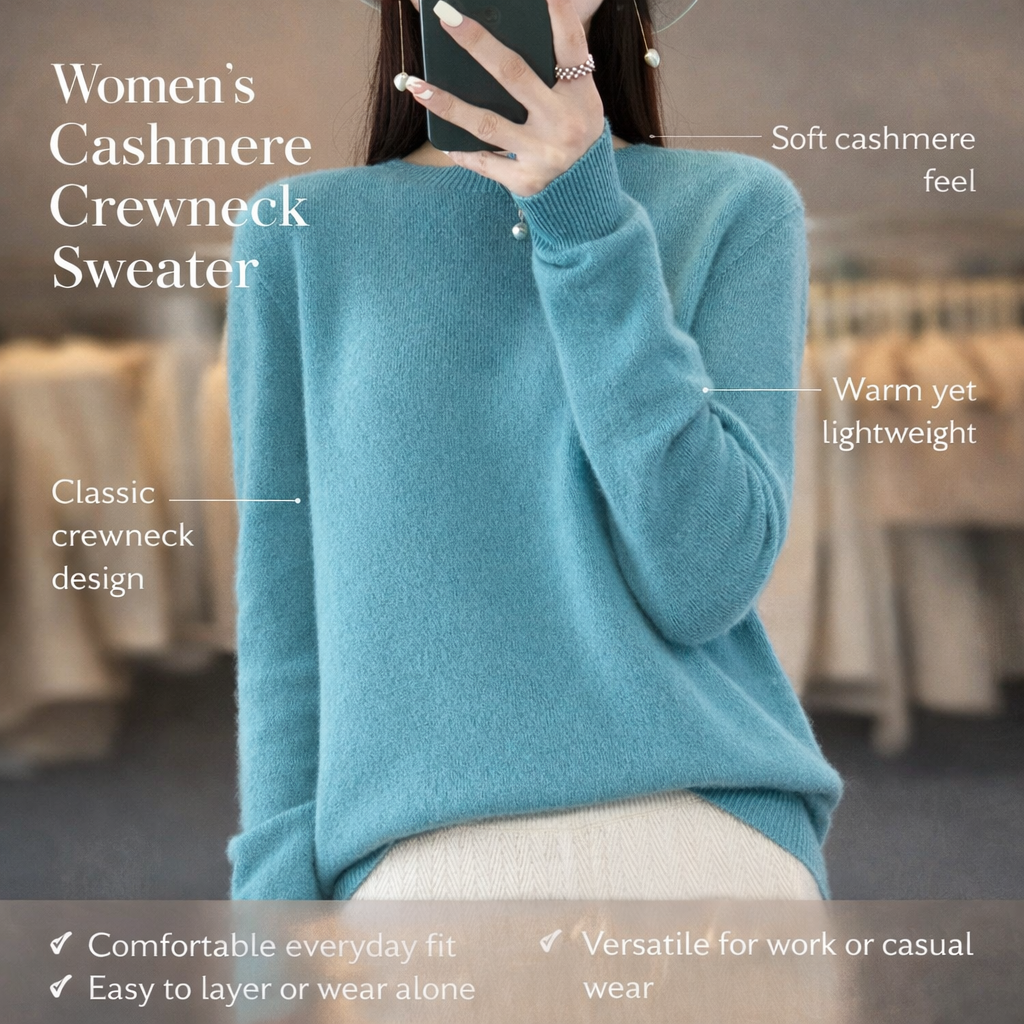 Womens Sweater Soft Knit Crewneck Warm Pullover 3