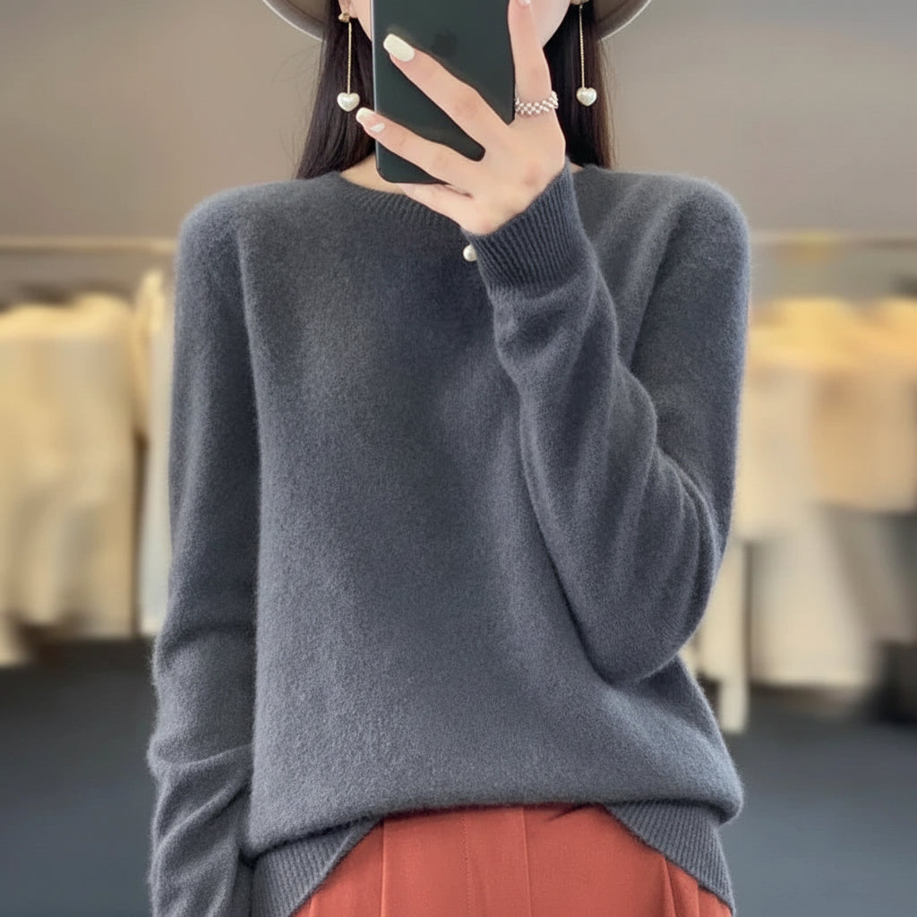 Womens Sweater Soft Knit Crewneck Warm Pullover 5