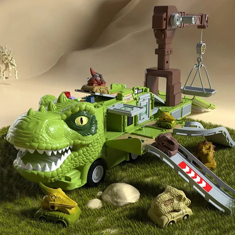 Jouet d'aventure dinosaure – Figurines réalistes de T-Rex et Tricératops avec effets lumineux et sonores