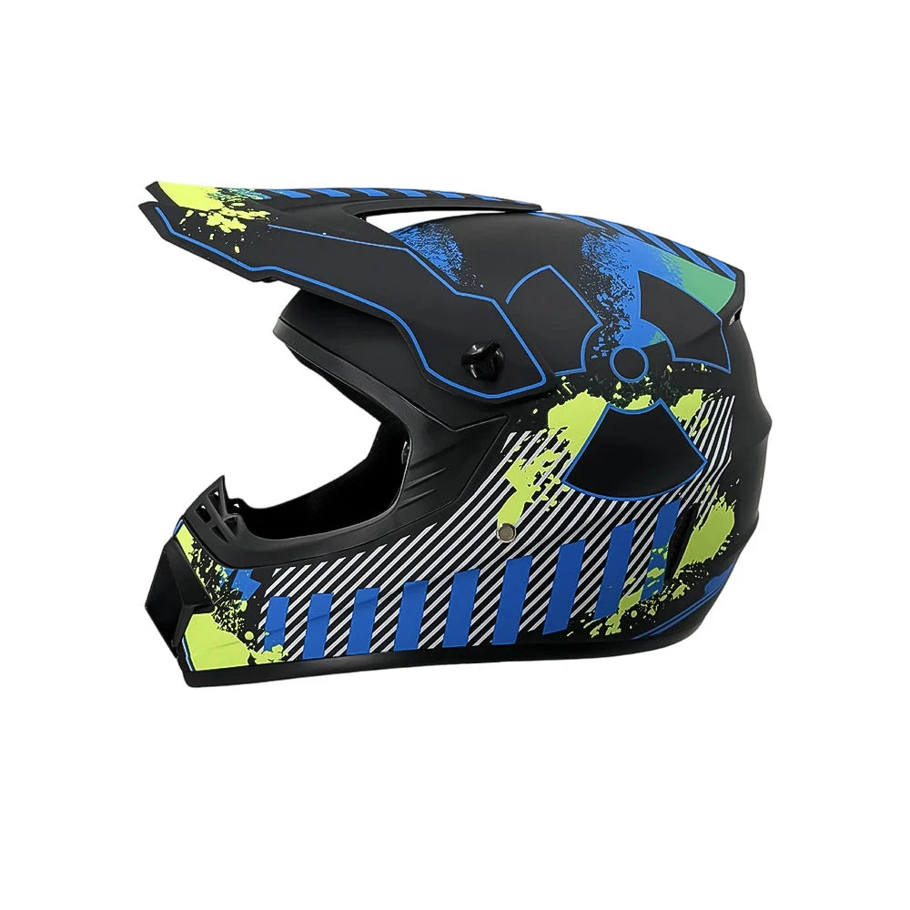 full-face motocross helmet with extended visor and reinforced chin guard Kalsten 45