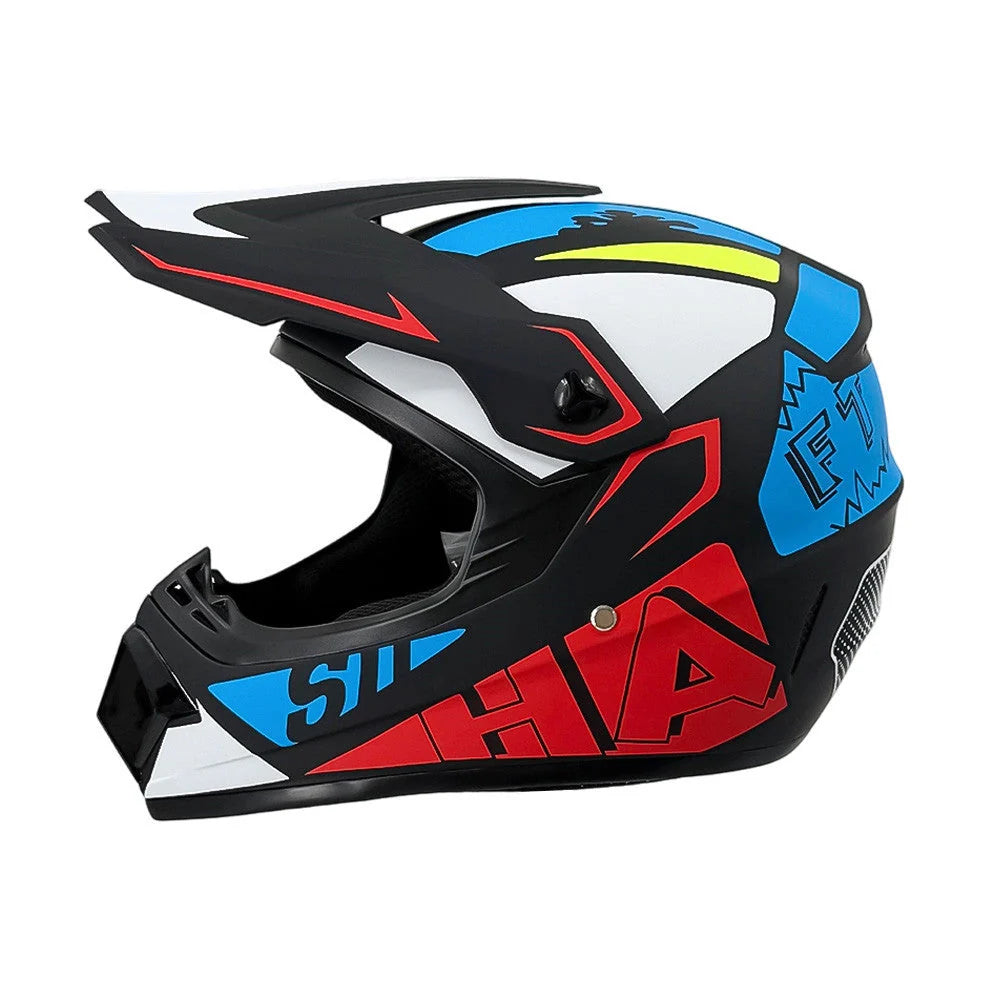 full-face motocross helmet with extended visor and reinforced chin guard Kalsten 55