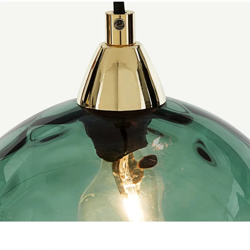 Suspension en verre – Design moderne en verre transparent avec éclairage d'ambiance chaud