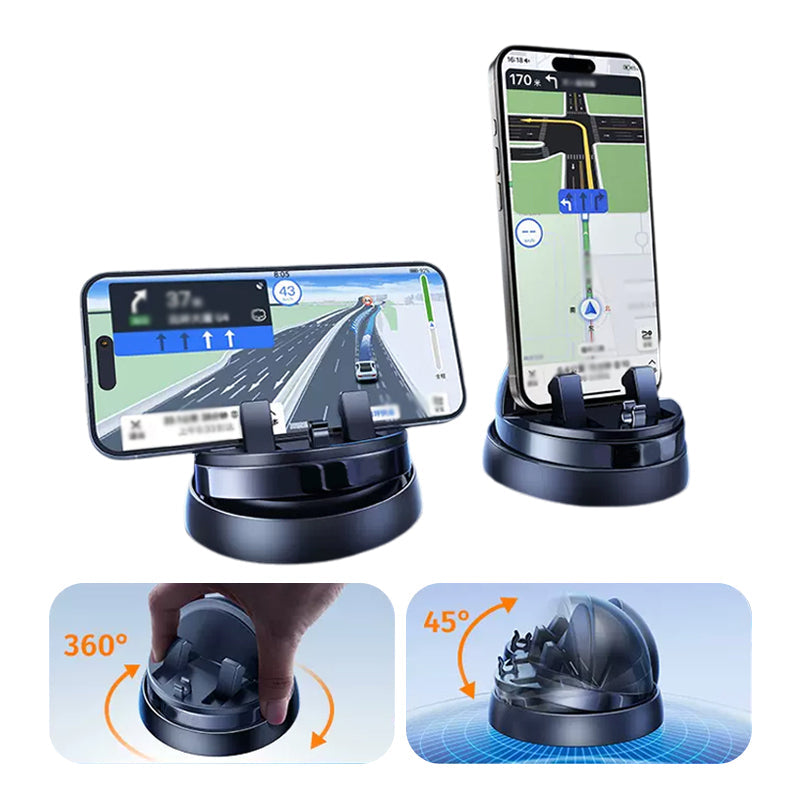Support téléphone rotatif à 360° – fixation universelle tableau de bord avec prise antidérapante sécurisée