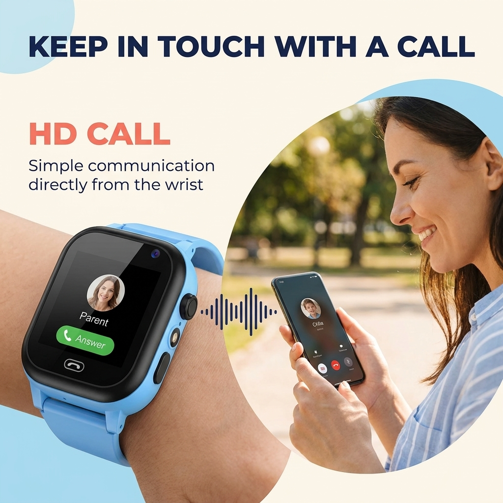 Kids GPS Smart Watch – 4G Calling, SOS Button & Real-Time GPS Tracking