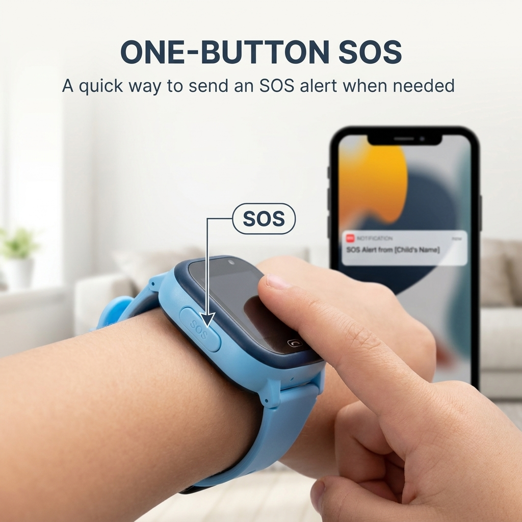 Kids GPS Smart Watch – 4G Calling, SOS Button & Real-Time GPS Tracking
