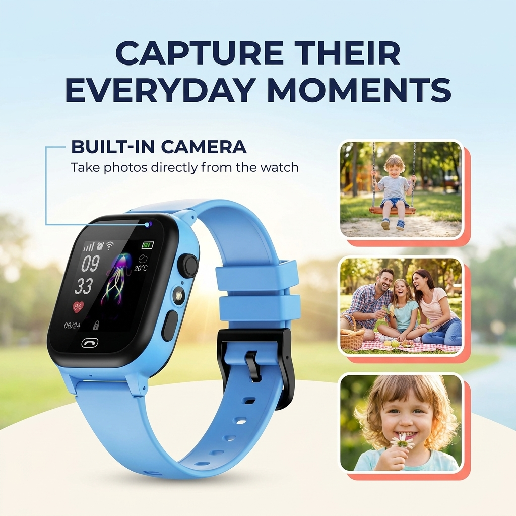 Kids GPS Smart Watch – 4G Calling, SOS Button & Real-Time GPS Tracking