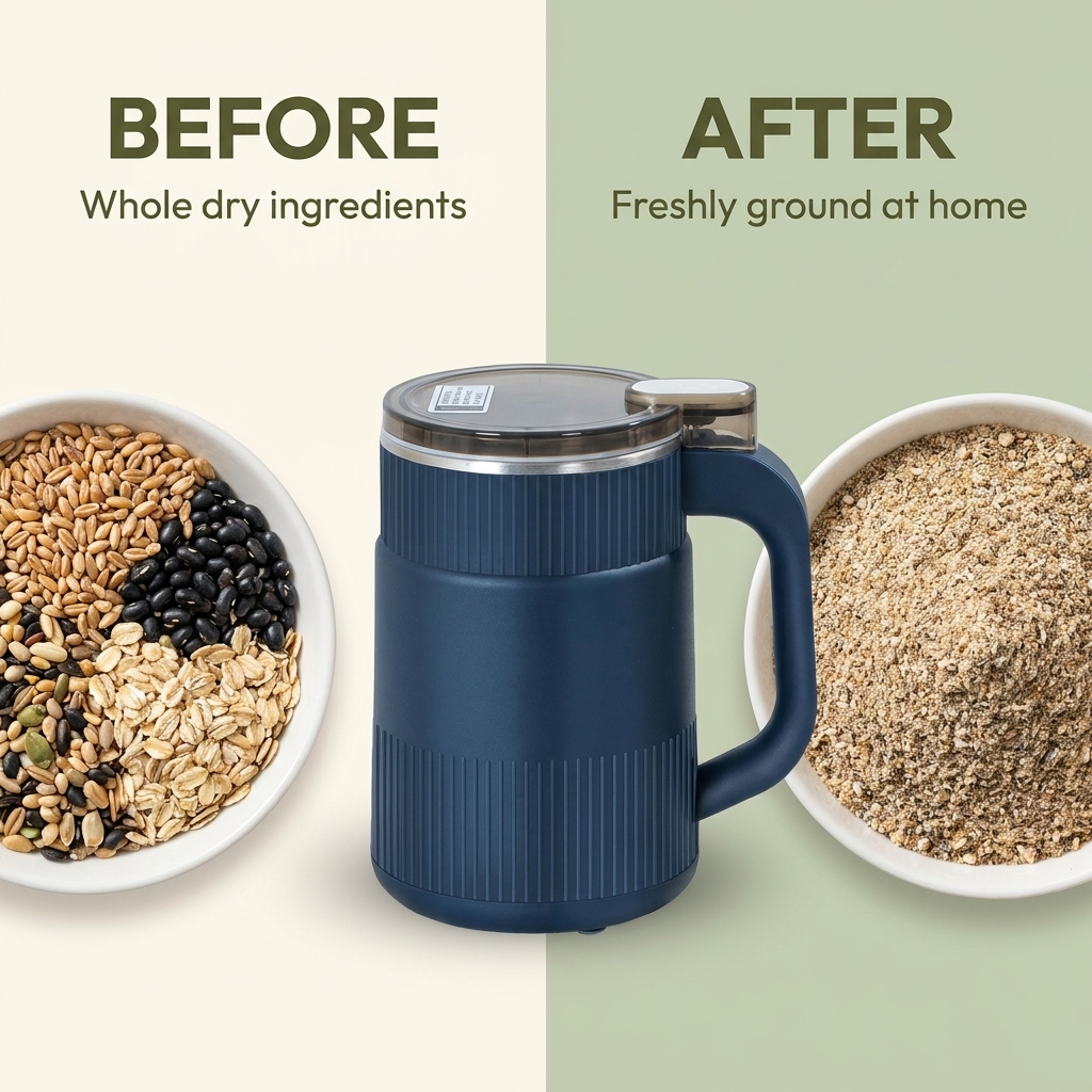 Electric Grain Mill – Stainless Steel Blades & Multi-Grain Grinding