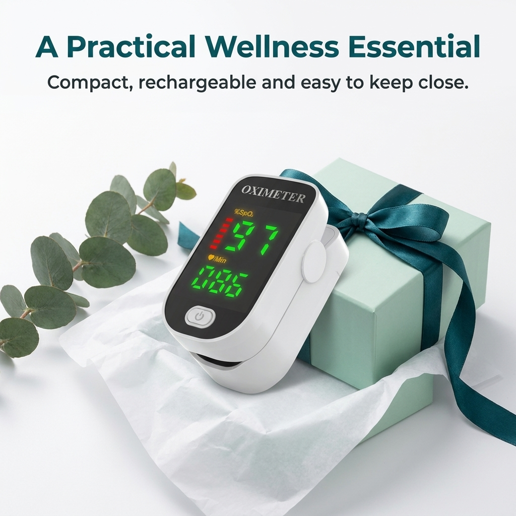 Oxymètre de pouls à doigt – Moniteur rechargeable SpO2 et fréquence cardiaque