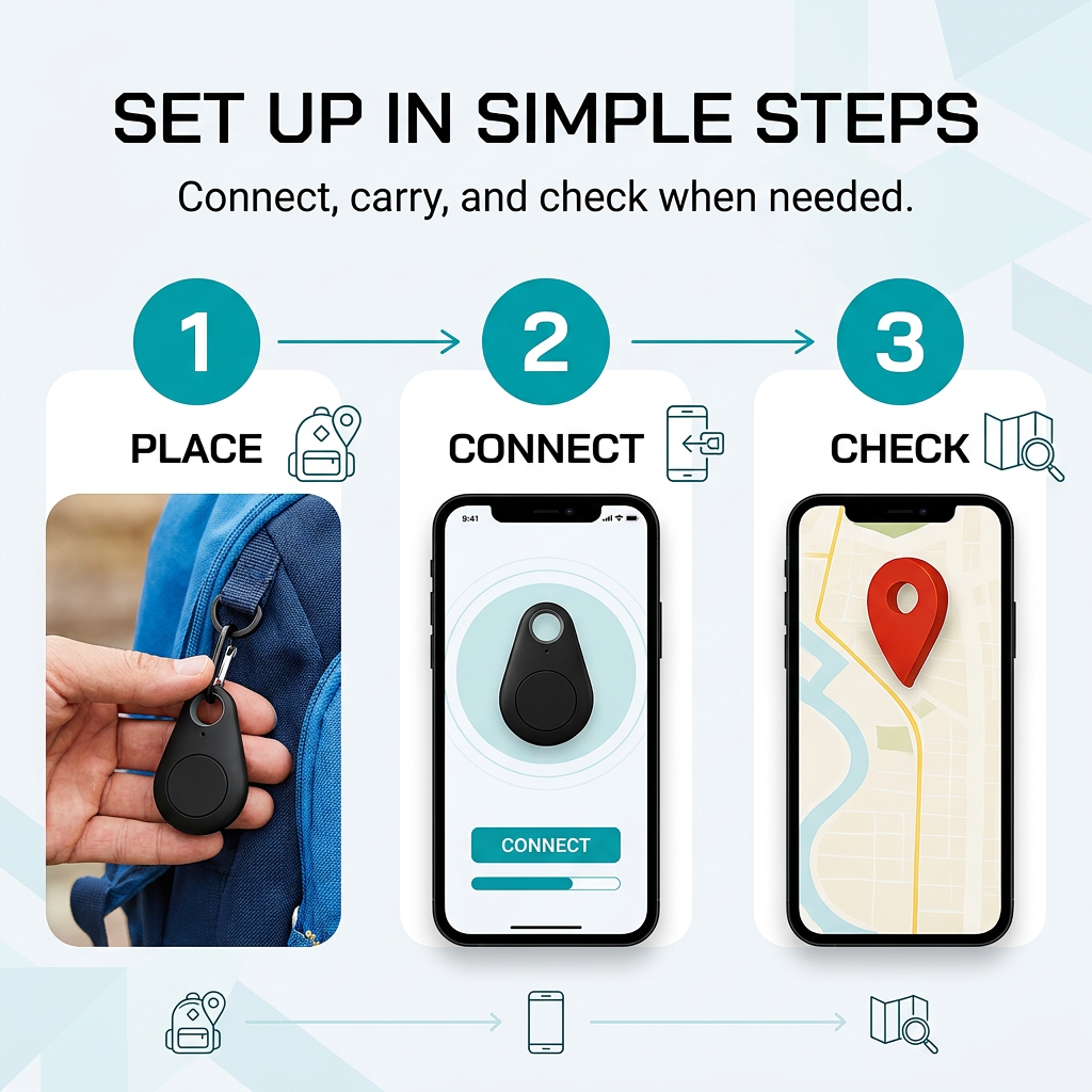 Traceur GPS pour Enfant – Localisation en Direct, Alerte SOS et Design Étanche