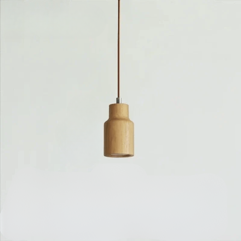 Pendant Lamp – Natural Wood Design with Warm Lighting & Scandinavian Minimalism