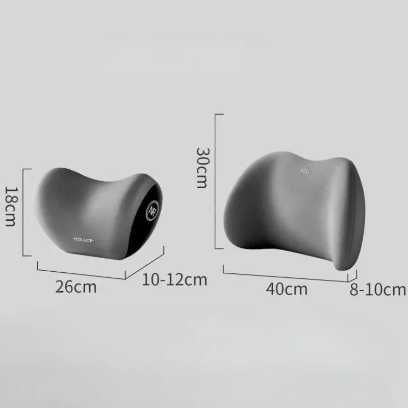 Ergonomic Car Cushion Set – Memory Foam Lumbar & Neck Support for Comfortable Driving